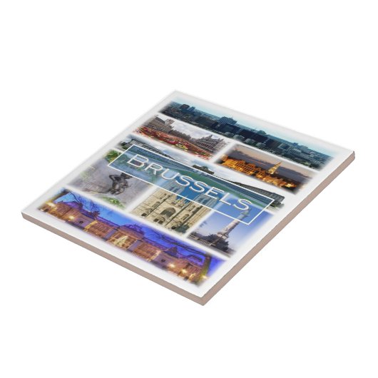 zBE006 BRUSSEL, België Tegeltje (Zijkant)