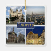 zBE008 ANTWERP België, Keramisch Ornament (Achterkant)