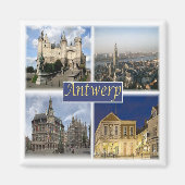 zBE008 ANTWERP Belgium, Fridge Magneet (Voorkant)