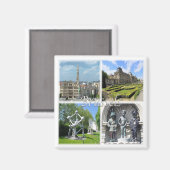 zBE009 BRUSSEL Brussel België, Fridge Magneet (Voorkant / Achterkant)