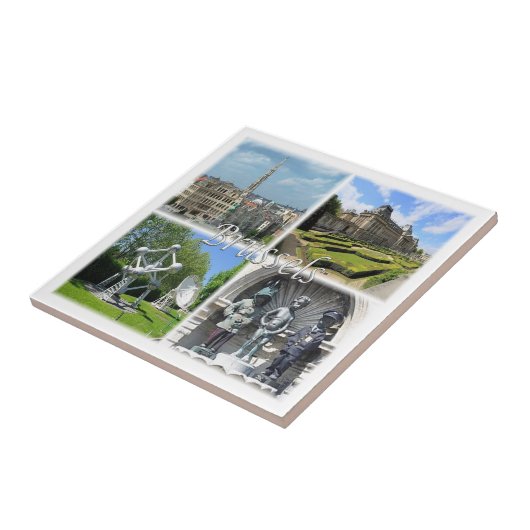 zBE009 BRUSSEL Brussel België, Tegeltje (Zijkant)