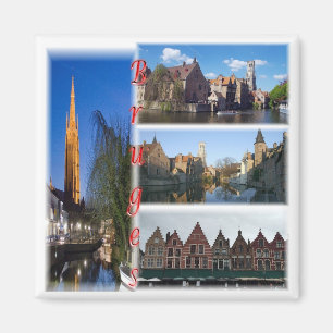 zBE010 BRUGES België - Fridge Magneet