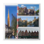 zBE010 BRUGGE België, Tegeltje (Voorkant)