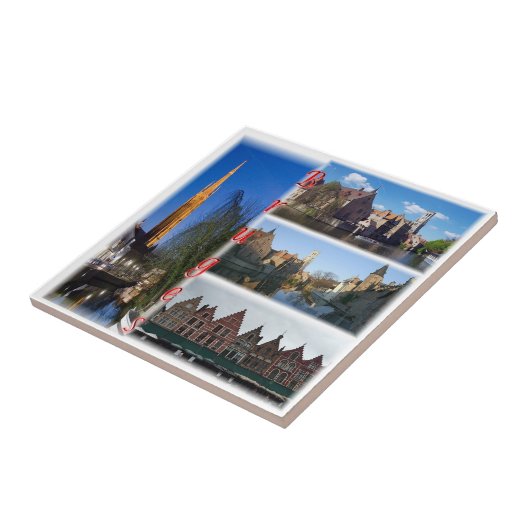 zBE010 BRUGGE België, Tegeltje (Zijkant)