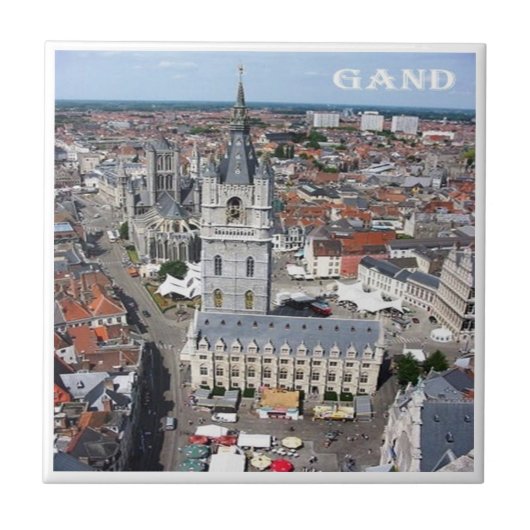 zBE011 GENT België Tegeltje (Voorkant)