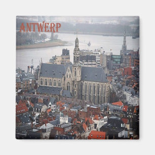 zBE022 ANTWERPEN België Koelkast Magneet