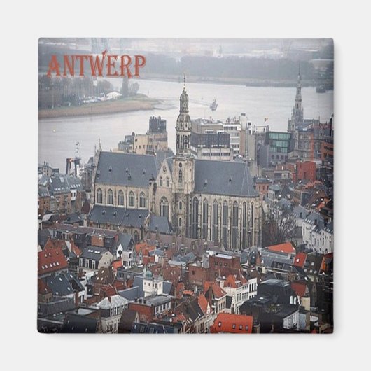 zBE022 ANTWERPEN België Koelkast Magneet (Voorkant)