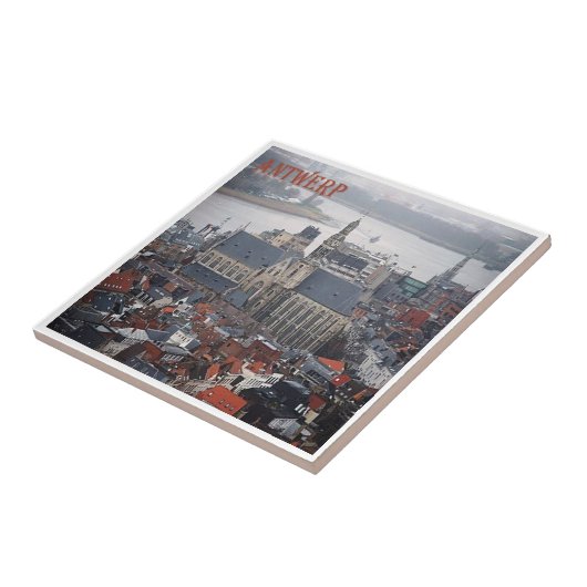 zBE022 ANTWERPEN België Tegeltje (Zijkant)
