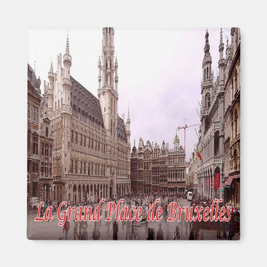 zBE025 BRUSSEL BRUXELLES Grand Place - Fridge Magneet (Voorkant)