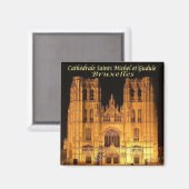 zBE029 BRUSSEL BRUXELLES Cathedral Saints Michel Magneet (Voorkant / Achterkant)
