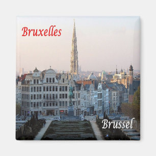 zBE031 BRUSSEL BRUXELLES panorama België Fridge Magneet