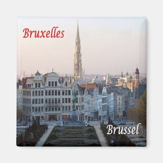 zBE031 BRUSSEL BRUXELLES panorama België Fridge Magneet (Voorkant)