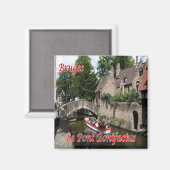 zBE041 BRUGGE Bonifatiusbrug, België, Koelkast Magneet (Voorkant / Achterkant)