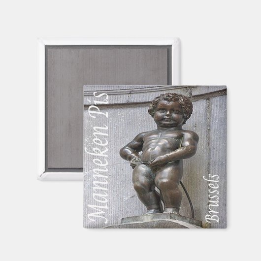 zBE046 MANNEKEN PIS Brussel Brussel, Fridge Magneet (Voorkant / Achterkant)