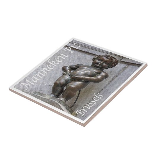 zBE046 MANNEKEN PIS Brussel, Tegeltje (Zijkant)