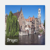 zBE052 BRUGES-kanaal, België, Fridge Magneet (Voorkant)