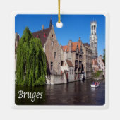 zBE052 BRUGES-kanaal, België; Keramisch Ornament (Achterkant)