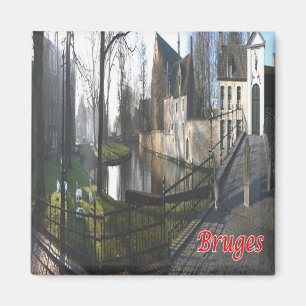 zBE053 BRUGES Beginenhof, België, Koelkast Magneet