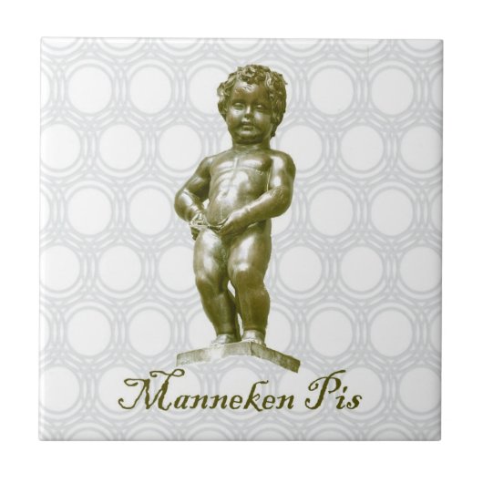 zBE054 MANNEKEN PIS Brussel, Tegeltje (Voorkant)