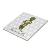 zBE054 MANNEKEN PIS Brussel, Tegeltje (Zijkant)