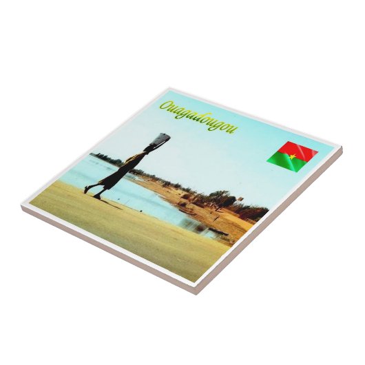 zBF008 OUAGADOUGOU, Burkina Faso Tegeltje (Zijkant)