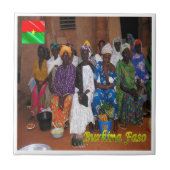 zBF013 BURKINA FASO, Bobo Vendors, Afrika, Tegeltje (Voorkant)