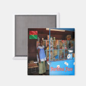zBF014 BURKINA FASO, Burkinabé shop, Afrika,Fridge Magneet (Voorkant / Achterkant)