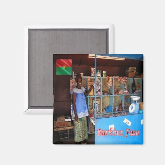 zBF014 BURKINA FASO, Burkinabé shop, Afrika,Fridge Magneet (Voorkant / Achterkant)