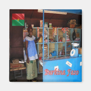 zBF014 BURKINA FASO, Burkinabé shop, Afrika,Fridge Magneet