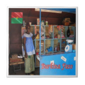 zBF014 BURKINA FASO, Burkinabé winkel, Afrika, Tegeltje (Voorkant)