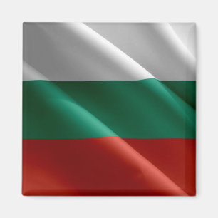 zBG002 BULGAARSE Zwaaiende VLAG Bulgarije, Koelkas Magneet
