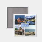 zBG004 BULGARIJE, Koelkast Magneet (Voorkant / Achterkant)