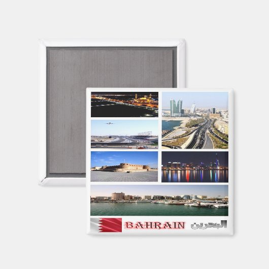 zBH010 BAHRAIN, Azië, Fridge Magneet (Voorkant / Achterkant)