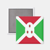 ZBI001 BURUNDI FLAG, Afrika, Fridge Magneet (Voorkant / Achterkant)