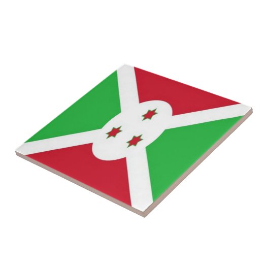 zBI001 BURUNDI VLAG, Afrika, Tegeltje (Zijkant)