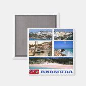 zBM003 BERMUDA, Mosaic, Amerika, Fridge Magneet (Voorkant / Achterkant)