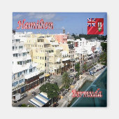 zBM004 HAMILTON, Front Street, Bermuda, Fridge Magneet (Voorkant)