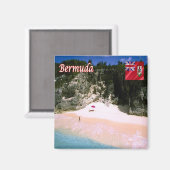 zBM010 BERMUDA, Beach, Amerika, Fridge Magneet (Voorkant / Achterkant)
