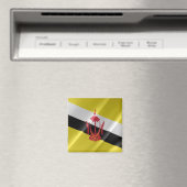 zBN002 Bruneian waving FLAG Brunei, Fridge Magnet (Insitu (Vaatwasser))