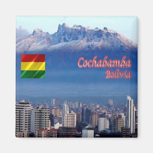 zBO018 COHABAMBA, Cordillera Tunari, Bolivia, Frid Magneet (Voorkant)