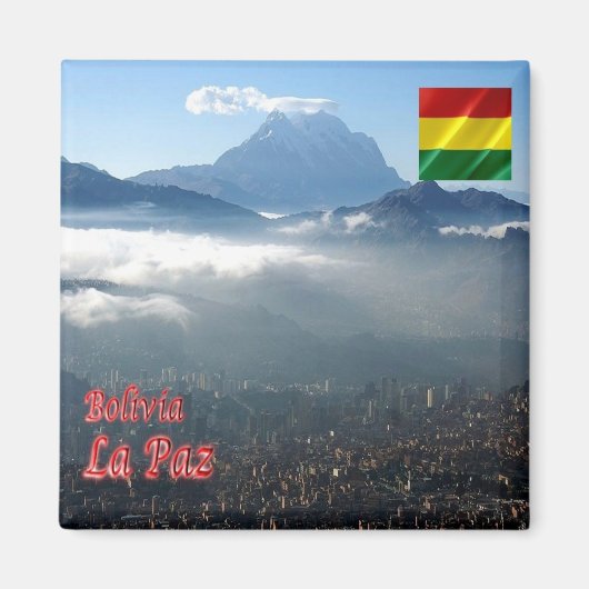 zBO019 LA PAZ, Amaneciendo, Bolivia, Fridge Magneet (Voorkant)