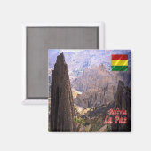 zBO023 LA PAZ, Luna Valley, Bolivia, Fridge Magneet (Voorkant / Achterkant)