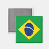 zBR001 BRAZILIË FLAG, Amerika, Fridge Magneet (Voorkant / Achterkant)