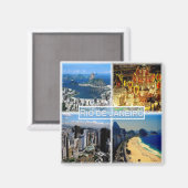zBR003 RIO DE JANEIRO, Mosaic, Brazilië, Fridge Magneet (Voorkant / Achterkant)