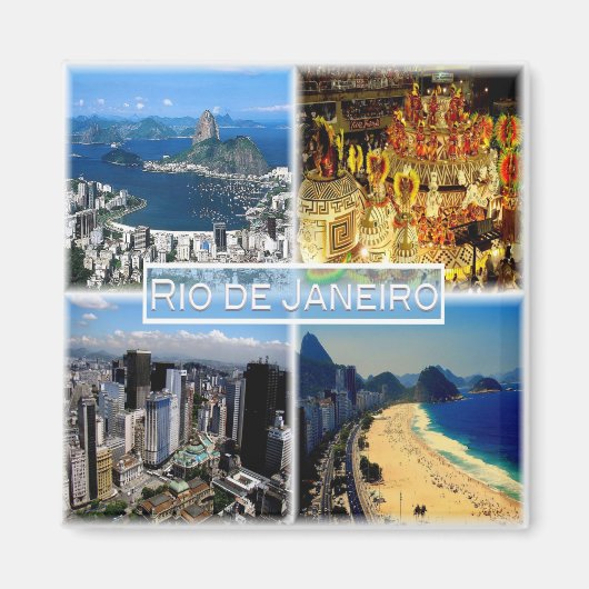 zBR003 RIO DE JANEIRO, Mosaic, Brazilië, Fridge Magneet (Voorkant)