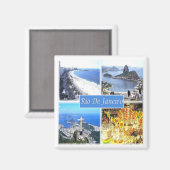 zBR006 RIO DE JANEIRO, Mosaic, Brazilië, Fridge Magneet (Voorkant / Achterkant)