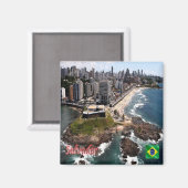 zBR018 SALVADOR, Brazilië, Uitzicht vanuit de luch Magneet (Voorkant / Achterkant)