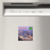 zBR022 RIO DE JANEIRO By Night, Brazilië, Fridge Magneet (Insitu (Vaatwasser))