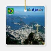 zBR023 panorama van RIO DE JANEIRO, Keramisch Ornament (Achterkant)