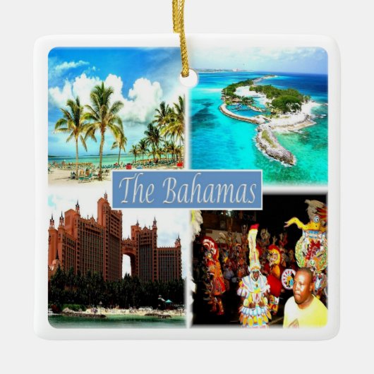 zBS004 BAHAMAS mosaic, Amerika, Keramisch Ornament (Voorkant)